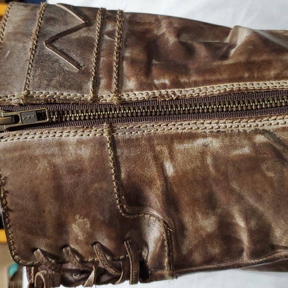 Corral distressed tall low heel leather boots brown - Picture 6 of 12